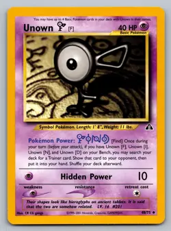 Pokemon TCG Neo Discovery Unown [F] 48/75 - Image 1