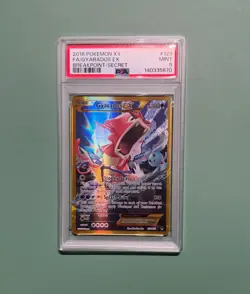 2016 Pokemon XY Breakpoint Secret Rare Gyarados EX #123/122 PSA 9 - Image 4