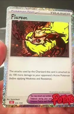 Pokemon Flareon V - Promo SWSH: Sword & Shield SWSH179 Hand Draw DIY 🔥 - Image 2