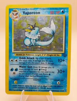 Vaporeon Holo Rare Jungle 12/64 Pokemon Card - WOTC 1999 B - Image 1