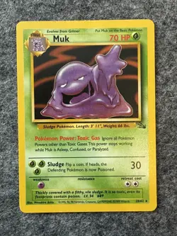 Pokemon Muk (28) Rare Unlimited Fossil 28/62 NM - Image 1