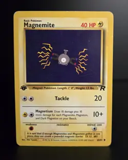 Pokemon TCG - MAGNEMITE - 1ST EDITION - 60/82 - TEAM ROCKET 2000 - WOTC - HP/MP - Image 1