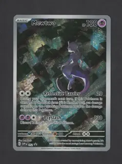 Mewtwo Pokemon SVP Black Star Promo Illustration Rare IR Holo #052 151 UPC - Image 1