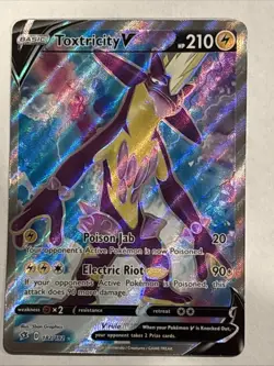 Pokemon TCG Toxtricity V 182/192 Rebel Clash Full Art Ultra Rare Holo - Image 1