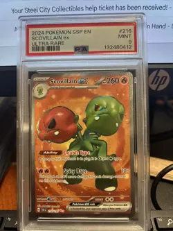 2024 Pokemon Surging Sparks Scovillain Ultra Rare 216 PSA 9 - Image 1