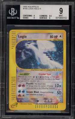 Pokemon Lugia Aquapolis Crystal Holo Rare #149 BGS 9 Mint - Image 1