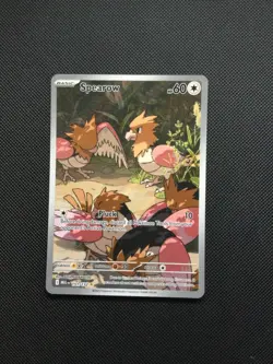 Spearow 151/132 Illustration Rare Holo – ME01 Mega Evolution Pokemon TCG (NM) - Image 1