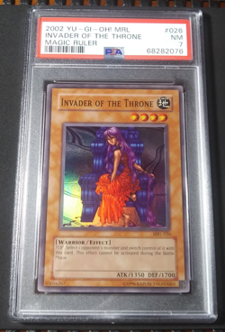 2002 YU-GI-OH! Magic Ruler Unlimited SR #MRL-026 Invader of the Throne NM PSA 7 - Image 2