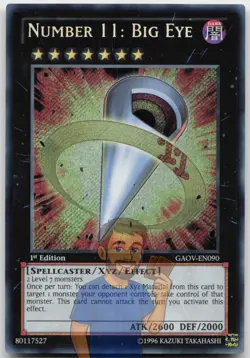 Number 11: Big Eye GAOV-EN090 Secret Rare 1st Edition NM Yugioh - Image 1
