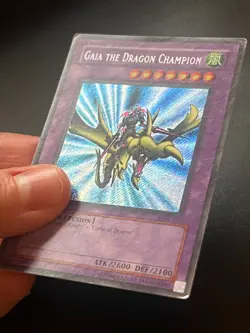 Gaia the Dragon Champion LOB-125 Secret Rare Unlimited Heavy Play Yugioh - Image 3