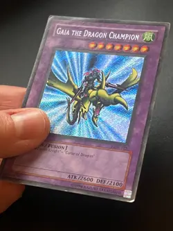 Gaia the Dragon Champion LOB-125 Secret Rare Unlimited Heavy Play Yugioh - Image 4
