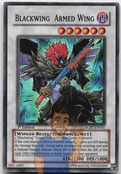 Blackwing Armed Wing RGBT-EN041 Super Rare 1st Edition LP Yugioh - Image 1