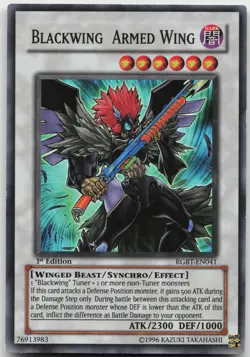 Blackwing Armed Wing RGBT-EN041 Super Rare 1st Edition LP Yugioh - Image 2