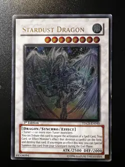 Stardust Dragon TDGS-EN040 Ultimate Rare 1st Edition EURO Light Play+ Yugioh - Image 1