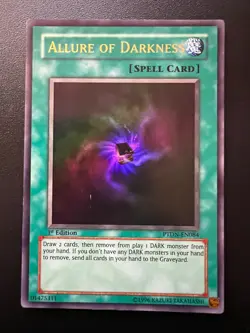 Allure of Darkness PTDN-EN084 Ultra Rare 1st Edition Light Play+ Yugioh - Image 1