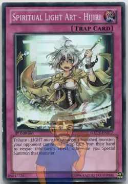 Spiritual Light Art - Hijiri GAOV-EN077 Super Rare 1st Edition LP Yugioh - Image 1