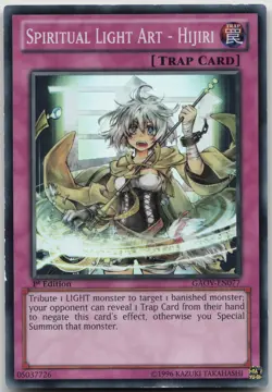 Spiritual Light Art - Hijiri GAOV-EN077 Super Rare 1st Edition LP Yugioh - Image 2