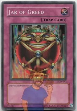Jar of Greed LON-047 Super Rare Unlimited LP Yugioh - Image 1