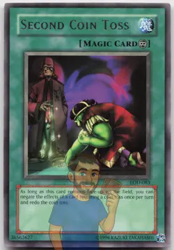 Second Coin Toss LOD-083 Rare Unlimited NM Yugioh - Image 1