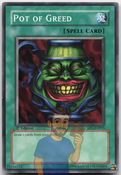 Pot of Greed SD1-EN015 Common 1st Edition NM Yugioh - Image 1