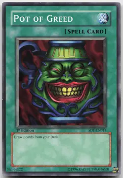Pot of Greed SD1-EN015 Common 1st Edition NM Yugioh - Image 2