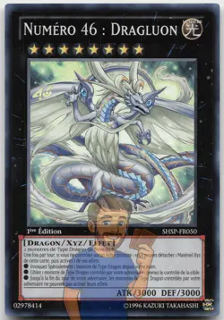 Number 46: Dragluon SHSP-EN050 FRENCH Super Rare 1st Edition NM Yugioh - Image 1