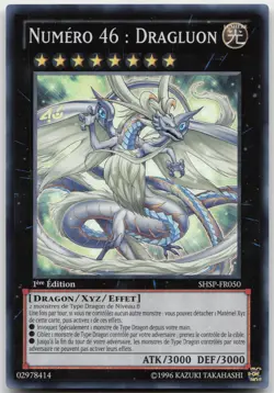 Number 46: Dragluon SHSP-EN050 FRENCH Super Rare 1st Edition NM Yugioh - Image 2