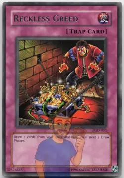 Reckless Greed PGD-051 Rare Unlimited NM Yugioh - Image 1