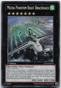 Mecha Phantom Beast Dracossack LTGY-EN053 Secret Rare 1st Edition NM Yugioh - Image 2