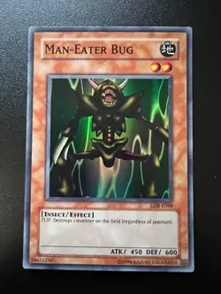 Man-Eater Bug LOB-E088 Super Rare Unlimited Light Play+ Yugioh - Image 1