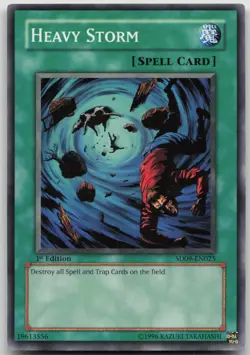 Heavy Storm SD09-EN025 Common 1st Edition LP Yugioh - Image 2