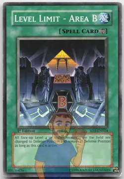 Level Limit - Area B SD3-EN024 Common 1st Edition MP Yugioh - Image 1