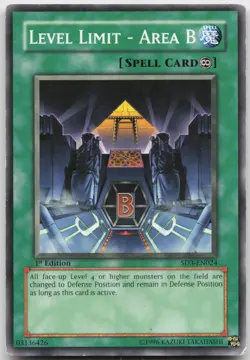 Level Limit - Area B SD3-EN024 Common 1st Edition MP Yugioh - Image 2
