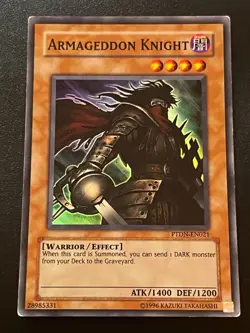Armageddon Knight PTDN-EN021 Super Rare Unlimited Moderate Play Yugioh - Image 1