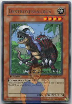 Destroyersaurus FOTB-EN017 Rare 1st Edition NM Yugioh - Image 1