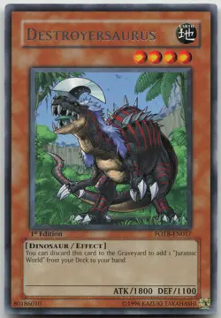 Destroyersaurus FOTB-EN017 Rare 1st Edition NM Yugioh - Image 2