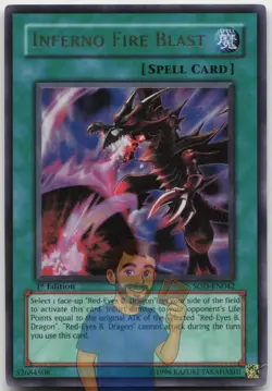 Inferno Fire Blast SOD-EN042 Ultra Rare 1st Edition NM Yugioh - Image 1