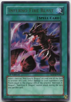 Inferno Fire Blast SOD-EN042 Ultra Rare 1st Edition NM Yugioh - Image 2