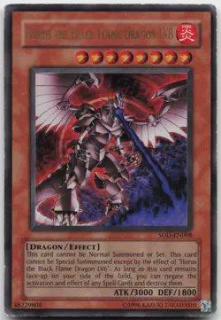 Horus the Black Flame Dragon LV8 SOD-EN008 Ultra Rare Unlimited DMG Yugioh - Image 2