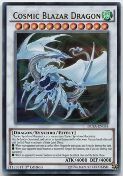 Cosmic Blazar Dragon DUSA-EN034 Ultra Rare 1st Edition NM Yugioh - Image 2