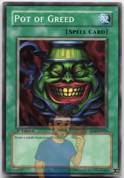 Pot of Greed SD3-EN019 Common 1st Edition NM Yugioh - Image 1
