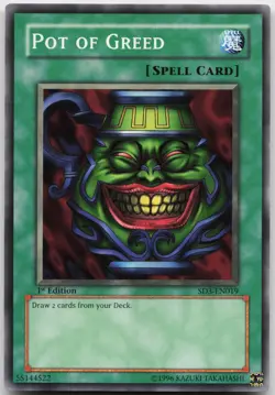 Pot of Greed SD3-EN019 Common 1st Edition NM Yugioh - Image 2