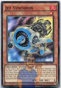 Jet Synchron SDSE-EN001 Super Rare 1st Edition LP Yugioh - Image 1