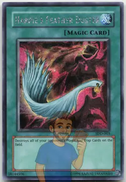 Harpie's Feather Duster SDD-003 Prismatic Secret Rare LP Yugioh - Image 1