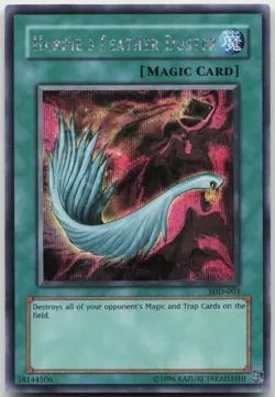 Harpie's Feather Duster SDD-003 Prismatic Secret Rare LP Yugioh - Image 2