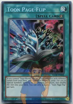Toon Page-Flip BLCR-EN068 Secret Rare 1st Edition NM Yugioh - Image 1