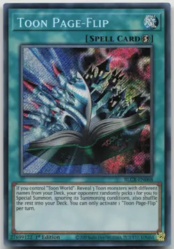 Toon Page-Flip BLCR-EN068 Secret Rare 1st Edition NM Yugioh - Image 2