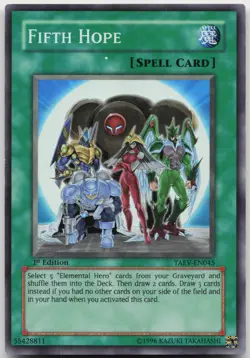 Fifth Hope TAEV-EN045 Super Rare 1st Edition LP Yugioh - Image 2