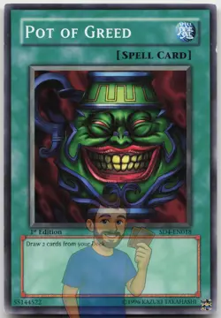 Pot of Greed SD4-EN018 Common 1st Edition LP Yugioh - Image 1