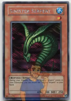 Sinister Serpent WC4-E002 Prismatic Secret Rare HP Yugioh - Image 1